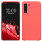 kwmobile Cover per Samsung Galaxy S21 FE Custodia - Back Case per Smartphone in Silicone TPU - Protezione Gommata - corallo fluorescente