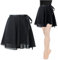 BORISCA Ballettrock Wickelrock Chiffon Tanz Rock aus Chiffon mit Verstellbare Taille Krawatte, Ballett Rock Ballettrock Ballettkleidung für Mädchen und Damen(M)