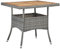Myheimly Akazienholz Massiv Gartentisch 4 Personen Esstisch Terrassentisch Balkontisch Rattantisch Gartenmöbel Poly Rattan 80x80x75cm Grau