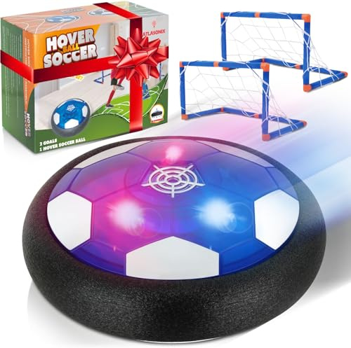 Atlasonix Hover Ball, Schwimmender Fußball, Hover Fußball, Beleuchteter Fußball, Jungen Fußballspielzeug Mädchen Junge ab 5 Jahre