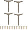 sourcing map 4Pcs Metal Furniture Legs, 10 Triangle Replacement Couch Dresser Legs Furniture Feet for Bed Table Cabinet Sofa(Bronze)