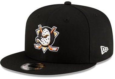 New Era Anaheim Ducks NHL Injection Schwarz Verstellbare 9Fifty Snapback Cap - One-Size