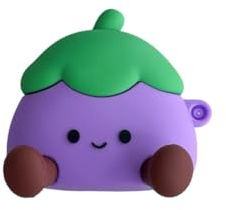 CrazyLemon für AirPods 1 & 2 Hülle, Weiche Silikon Kopfhörerhülle für AirPods 3D Karikatur Tier Mädchen Jungen Coole Lustige Süße Schutzhülle Kopfhörer Taschen & Cases - Aubergine