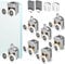 8 Pieces Shower Door Wheels Curved Shower Door Rollers Replacement Spare Copper Sliding Shower Roller Wheels Runners, 23mm