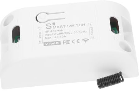 Lurrose elektrische Lichtschalter Drahtloser Fernschalter Easy Installation Schalter DIY Funk Schalter smart home schalter kabelloser Wandschalter ferngesteuerter Lampenschalter Abs Weiß