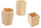 Artibetter 3 Pièces Support Stylo Bois de Récipients à Crayons DIY pour Décoration Maison Pot à Stylo Bois pour Rangement et Personnalisation