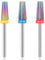 5 in 1 Nail Drill Bit, 3PCS Colorful Carbide Tungsten Safety Drill Bits Tech 3/32 Inches Drill Nails for Acrylic Nail Gel Fast Remove Two Way Rotate use for Pedicure Manicure Salon Precise Control