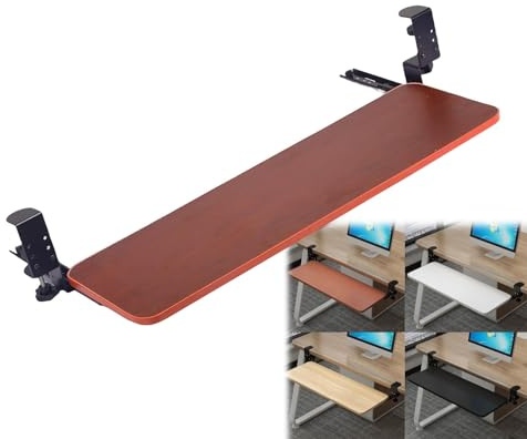 Ergonomischer Tastatur- und Maus-Halter, benutzerdefiniertes Tastenkappen-Set, ausziehbare Plattform, unterstützt 25 kg, verbessert die Körperhaltung, Nizer für Computermaus (Weiß, 75 x 25 cm)
