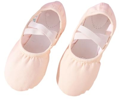 Ballettschuhe Damen Tanzschuhe Mädchen Weiche Sohle Gymnastik Übungsschuhe Ballett Core Cat Claw Schuhe Klassische Moderne Tanz Yoga für die Leistung(Skin,28)
