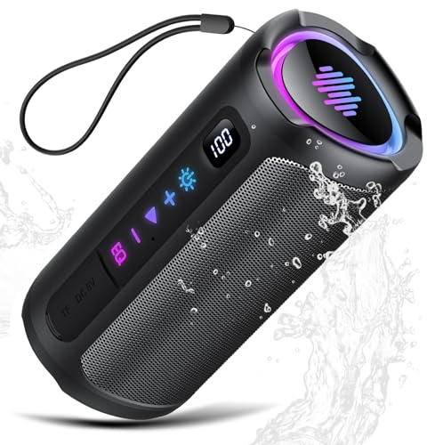 2026 Cassa Bluetooth 5.4 Potente 20W, Doppio Driver Basso,20H Autonomia,Casse Bluetooth Portatile con 2 EQ Modalità+Display Digitale,7 RGB,TF, Accoppiamento TWS,Altoparlante Bluetooth da Esterno Feste