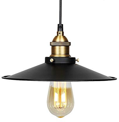Vintage Retro Edison Loft Pendelleuchte, Retro Industrielle Deckenleuchte Lackiertem Eisen Regenschirm Lampenschirm Land Art Lampe,E27 Leuchter Kronleuchter