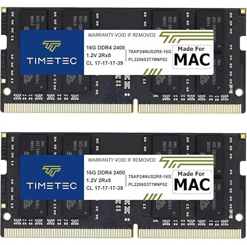Timetec Hynix IC 32GB KIT(2x16GB) Compatible for Apple 2017 iMac 27-inch w/Retina 5K Display, 2017 iMac 21.5-inch w/Retina 4K or Non-Retina Display DDR4 2400MHz PC4-19200 CL17 SODIMM(32GB KIT(2x16GB))