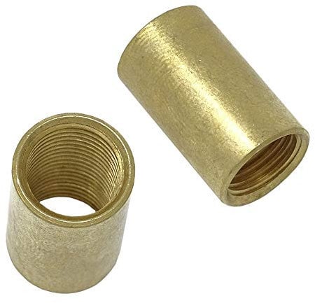 Messing Muffe M8x1 Innengewinde ø 10 x 15mm roh Verbindungs-Muffe Gewinderohr 2 Stück