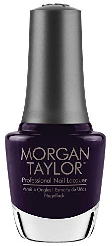 Morgan Taylor Nail Polish, A Kiss In The Dark, Black Purple Crème, 15 ml