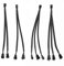 Litorange 4 Pack 4 Pin PWM Fan Splitter Cable , 2 Pieces 1 to 2 Converter + 2 Pieces 1 to 3 Converter for Computer PC Fan Power Cable