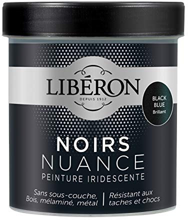 Libéron Peinture décorative Les noirs nuance, Black blue brillant, 500 ML