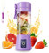 Mixer Smoothie Maker, Elektrischer USB-Entsafter Mixer, Tragbarer Mini-Mixer für Shakes und Smoothies, Saft, 380 ml, Sechs Klingen Ideal zum Mischen (Helles Lila)
