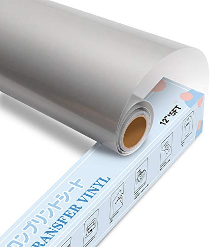 YRYM HT Premium Plotter Film Textile Flex Film for Ironing T-Shirts and Other Fabrics 30.5 cm x 152.4 cm (Silver)