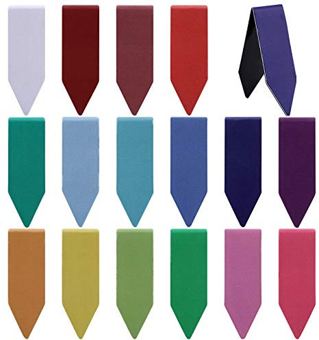 VETPW 32 Stücke Magnetische Lesezeichen, Magnet Seiten Buchmarkierungen, Verschiedene Seiten Clips Lesezeichen für Studenten Schule Büro zum Lesen(Bunt Stil,3.5 x 0.6 Zoll)