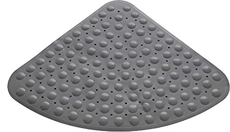 Inbagno Tappeto Doccia Antiscivolo Triangolare 54x54 cm, Design Moderno angolare con 114 Ventose, antimuffa