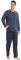 YUSHOW Pyjama Homme Long Hiver Henley T-Shirt à Long Manche Ultra Doux Bas de Pyjama Carreaux avec Poches Vêtements de Détente en Polaire, Carreaux Bleu Marine+Bleu Marine, M