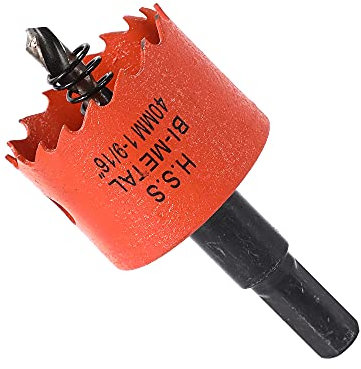 Dribotway Bi-Metall Lochsäge 1-9/16'' 40mm,M42 HSS Schneller Lochschneider,mit 1 Schaft und 1 Bohrer,Für Trockenbaumaterialien, Holz, Kunststoffe und Metalle, Schnitttiefe