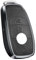 HIBEYO Coque de clé de Voiture adapté pour Mercedes Benz Classe A C E S G GLS CLA E400 E300 E320 AMG Intelligente Voiture Clé Cas de Couverture Protection Porte clés Alliage d'aluminium-Le Noir