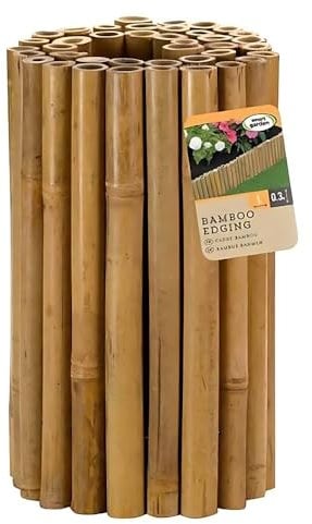 Garden Mile Lot de 2 rouleaux de bordure en bambou 30 cm x 200 cm - Très résistant - Pour parterres de fleurs, herbe, cour, allées, bordure de jardin