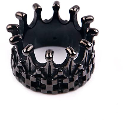 LAFATINA Königliches Königreich Kronen und Thrones Ringe Edelstahl König Königin Ritter Herrschsüchtig Ring