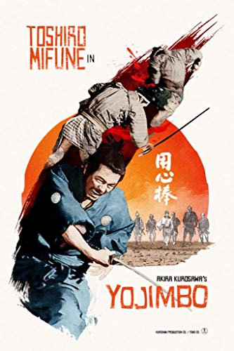 Poster Film Retro Yojimbo Japan Akira Kurosawa Vintage Toshiro Mifune