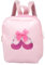 VALICLUD Ballett-Tanztasche PU-Leder-Ballett-Rucksack für Mädchen Ballerina Mädchen Wasserdichte Umhängetasche mit Griff für Kleinkinder Mädchen - Rosa