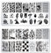 XPEX Nail Art Picture Stamp Plate con decoraciones de uñas especialmente diseñadas, acero inoxidable Nail Art Stamping, Nail Art Press DIY Nail Art Tool
