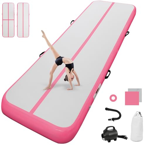 Inflatable Tumbling Gym Mat 20cm high 6M Inflatable Air Gymnastics Mat Training Mats Gymnastics tumbling mat with Air Pump