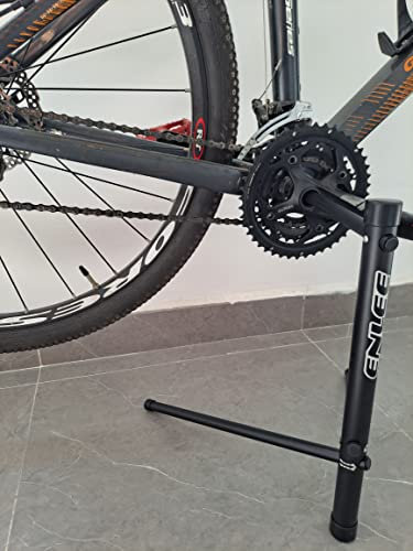 SOSSUSVLEI Bike Storage Rack, Floor Bike Parking Storage Stand, Thru Axle Aluminum Alloy Bicycle Stand for Indoor & Outdoor Parking, Garage Parking, and Repair, Max Capacity 44lbs (Black)