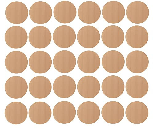 cyclingcolors 30x Abdeckkappen Selbstklebend 20 mm Schrank Regal Bohrloch Abdeckung zum kleben schutzkappen, Kiefer hell