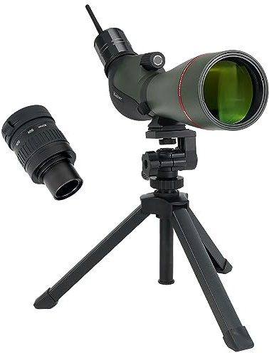 Svbony SA412 20-60x80 Spotting Scopes con WIFI Camera, HD Spotting Scope con Treppiede da Tavolo, Cannocchiale a Lungo Raggio, Cannocchiale Antiappannamento Impermeabile FMC per Tiro al Bersaglio