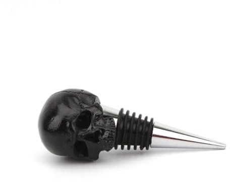 Ro Rox Gothic Black Skull Head Wine Bottle Stopper Cocktail Wine Kitchenware Bar