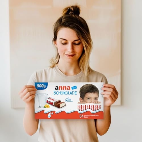 Mega Kinderschokolade personalisiert mit Namen 800 Gramm – personalisiertes Schokoladengeschenk mit deinem Namen und Design, Geschenk für männer & frauen (800 Gramm)