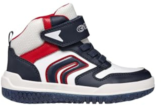 Geox J BUZZERLIGHT Boy A Sneaker, Navy/White, 28 EU