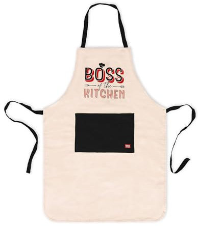 Legami - Grembiule da Cucina Uomo Donna, Super Chef, Tasca Frontale, Regolabile, Taglia Unica, Lavabile in Lavatrice, Dimensioni 56 x 76 cm, Tema Boss of The Kitchen