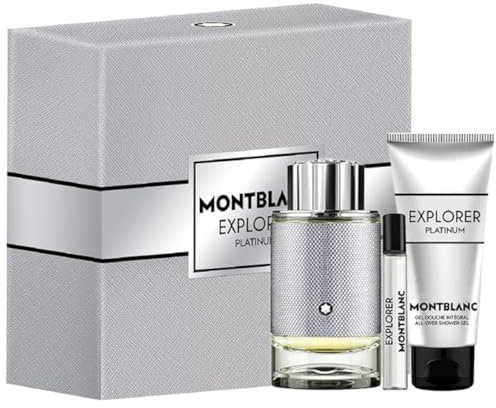 Mont Blanc Explorer Platinum Men 96.4 g Edp Spray + 96.4 g S/Gel + 7.5 Mini