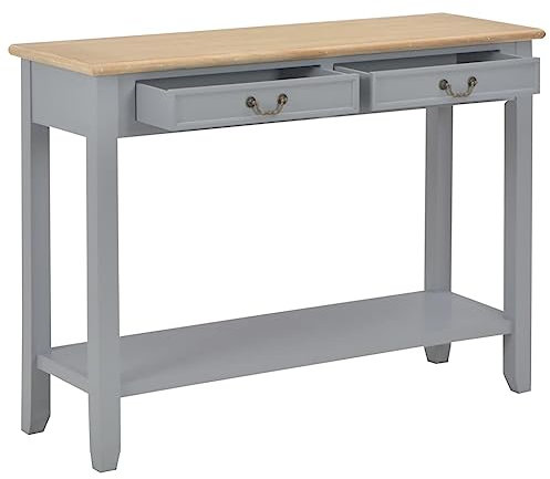 HETFTJN Pflanztisch Kleiner Tisch Outdoor Nachttische Outdoor Tisch - Konsolentisch Grau 110 x 35 x 80 cm Holz für Wohnzimmer Schlafzimmer Balkon Outdoor