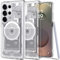 Spigen Cover Ultra Hybrid MagFit Compatibile con Samsung Galaxy S25 Ultra - Zero One White