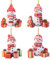 4 PCS Klein 2D Acryl Bunt Schneemann Weihnachts Baum Anhänger Basteln Set Mini Lustig Tasche DIY Charm Personalisiert Freund Geschenk Zubehör für Schmuck Schlüsselanhänger, Kett, Haus, Wand Party Deko