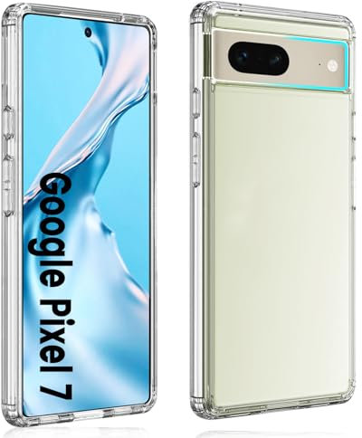 HuwaiH Handyhülle für Google Pixel 7 Hülle, Anti-Rutsch Stoßfest Haltbarkeit Schutzhülle, Anti-Fingerabdruck Kratzfest, Transparent Nicht Vergilbend Weich TPU Soft Case, Passgenau für Pixel 7
