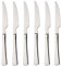 Etrexonline Juego de 6 Cuchillos de Carne de Acero Inoxidable 22,5 x 2,05 cm, Diseño Monobloque, Aptos para Lavavajillas