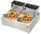 CZAOERXB Friteuse électrique Commerciale, friteuse Professionnelle de comptoir Haute capacité 10L/20L, avec Fonction de contrôle de la minuterie et de la température, pour Usage Commercial