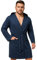 Ludor Peignoir pour homme en microfibre pour femme compact, économise de l'espace, pour voyage, salle de sport, piscine, ultra léger et unisexe., bleu marine, L