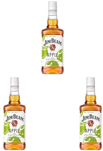 Jim Beam Apple | Kentucky Straight Bourbon Whiskey vermählt mit fruchtigen Apfelgeschmack | 32.5% Vol. | 700ml (Packung mit 3)