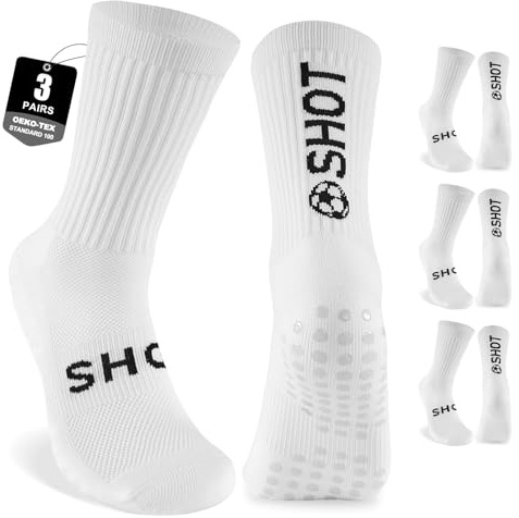 inaWarm Fußball Grip Socken Herren Damen Kinder 3er Pack – Rutschfeste Sportsocken mit Polsterung, Atmungsaktiv & Bequem, Kompressionsstütze für Fußball, Rugby, Basketball & Training